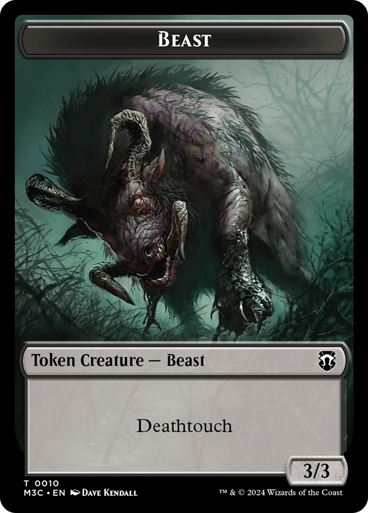Beast (0010) // Shapeshifter (0008) Double-Sided Token [Tokens] Modern Horizons 3 Commander Tokens MTG Single Magic: The Gathering