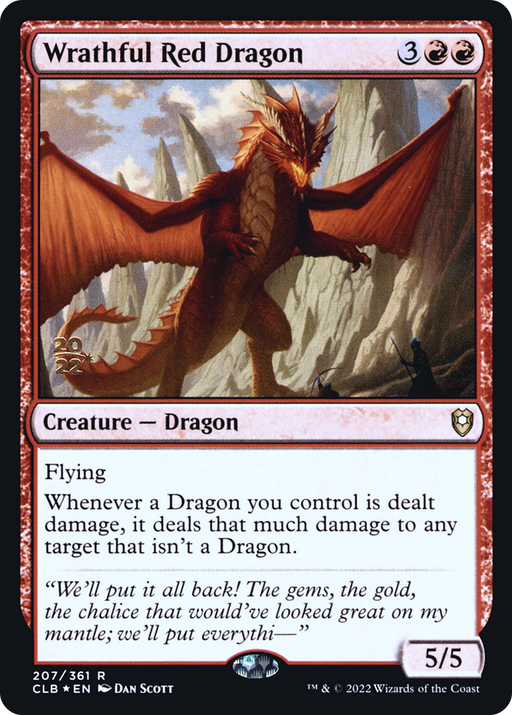 Wrathful Red Dragon (PRE-207) [Battle for Baldur's Gate Promos] Foil MTG Single Wizards of the Coast