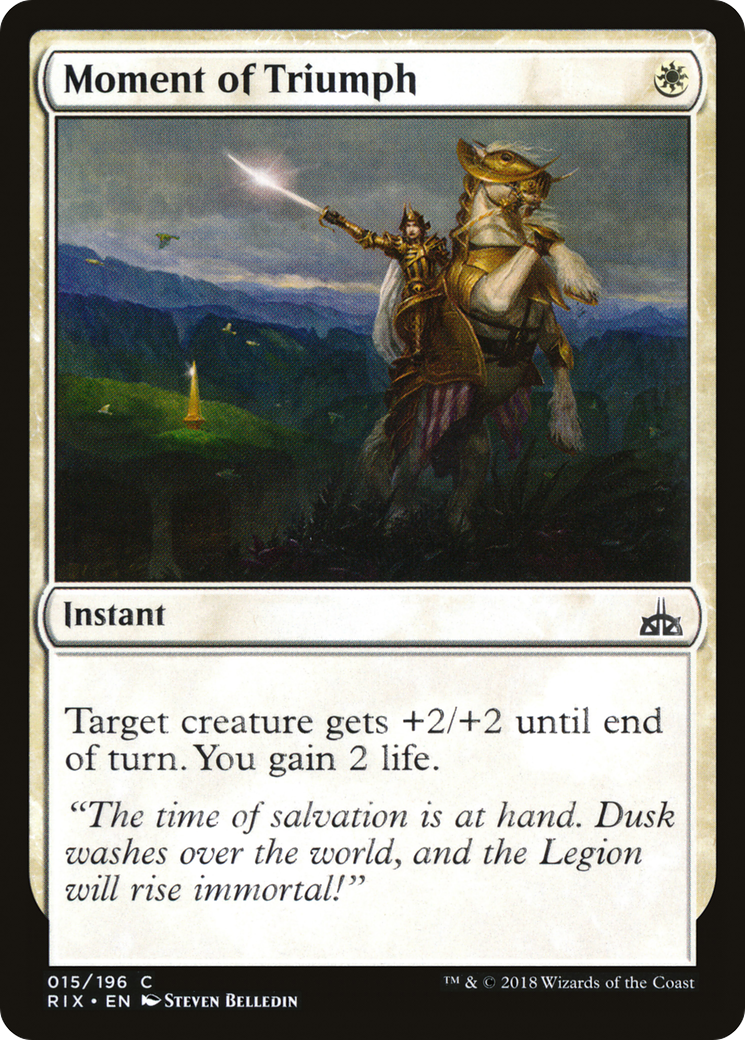 Moment of Triumph (RIX-015) [Rivals of Ixalan] Foil MTG Single Wizards of the Coast