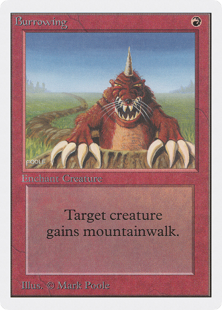 Burrowing (2ED-139) [Oldschool] Unlimited Edition MTG Single Wizards of the Coast