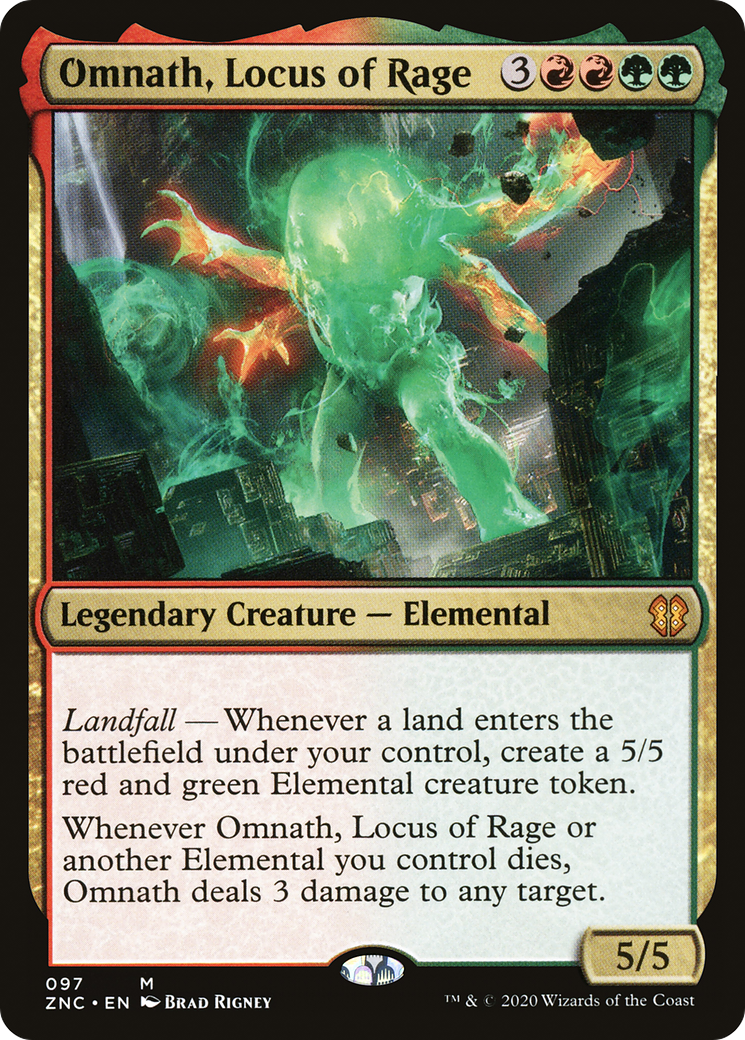 Omnath, Locus of Rage (ZNC-097) [Zendikar Rising Commander] MTG Single Wizards of the Coast