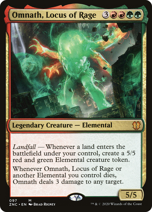 Omnath, Locus of Rage (ZNC-097) [Zendikar Rising Commander] MTG Single Wizards of the Coast