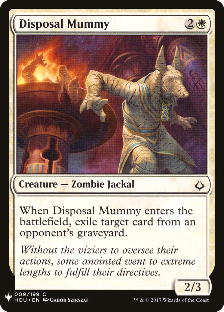 Disposal Mummy (LIST-HOU-9) [Mystery Booster] The List MTG Single Wizards of the Coast