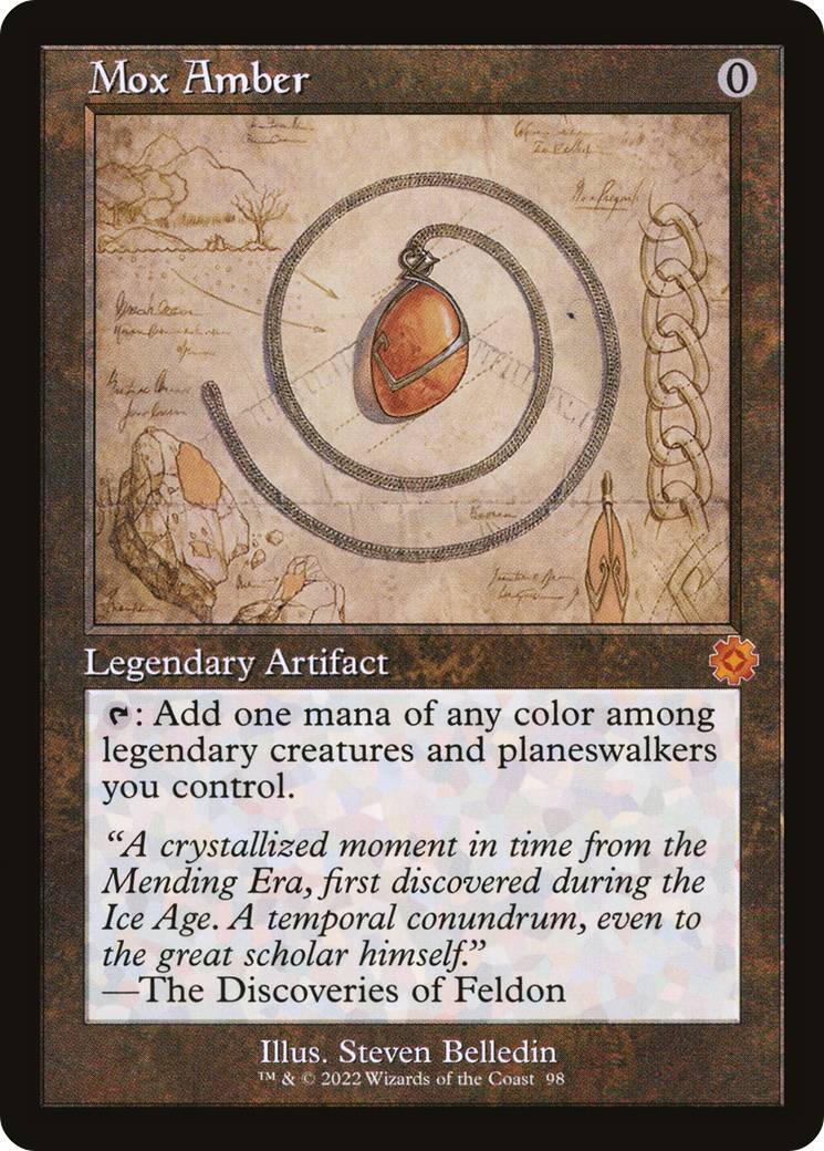 Mox Amber (Schematic) (BRR-098) [The Brothers' War Retro Artifacts] Foil MTG Single Wizards of the Coast