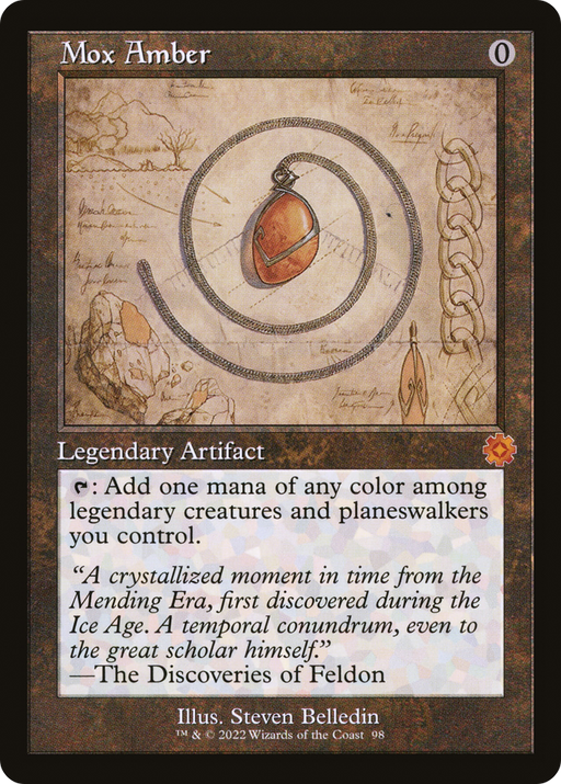 Mox Amber (Schematic) (BRR-098) [The Brothers' War Retro Artifacts] MTG Single Wizards of the Coast