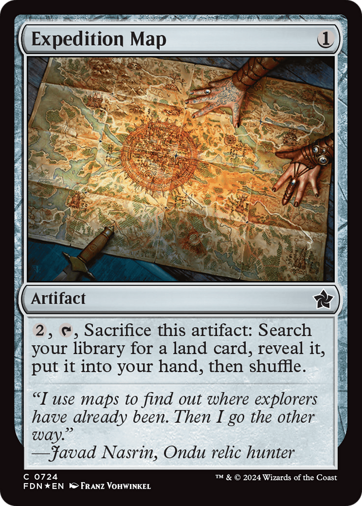 Expedition Map (FDN-724) [Foundations] Foil MTG Single Wizards of the Coast