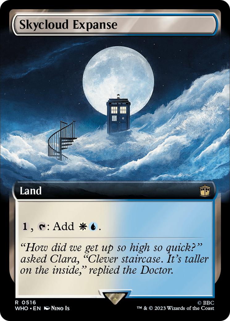 Skycloud Expanse (WHO-516) [Doctor Who] (Extended Art) Foil MTG Single Wizards of the Coast