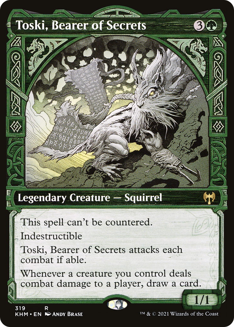 Toski, Bearer of Secrets (KHM-319) [Kaldheim] (Showcase) Foil MTG Single Wizards of the Coast