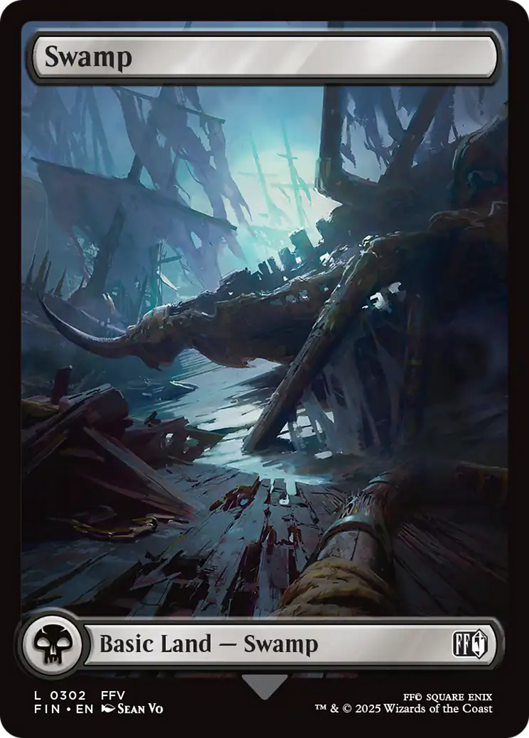 Swamp (FIN-302) [FINAL FANTASY] Foil MTG Single Wizards of the Coast