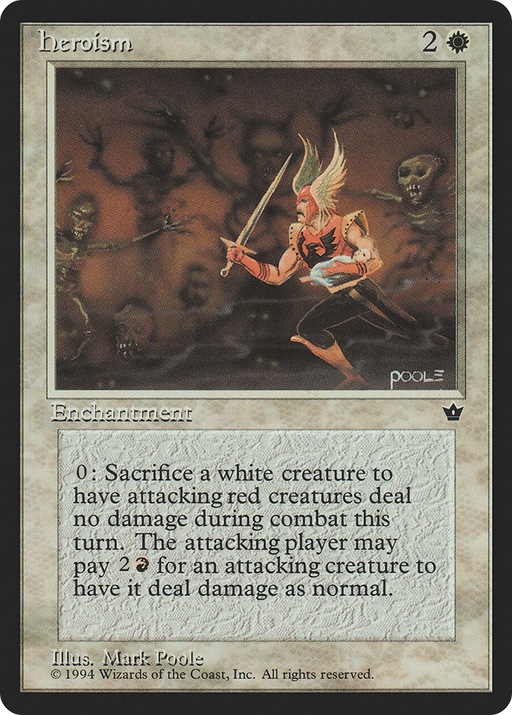 Heroism (FEM-) [Fallen Empires] MTG Single Wizards of the Coast