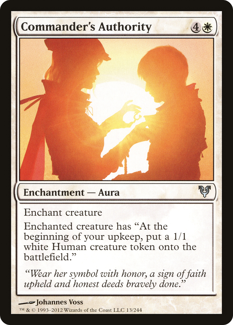 Commander's Authority (AVR-013) [Avacyn Restored] Foil MTG Single Wizards of the Coast