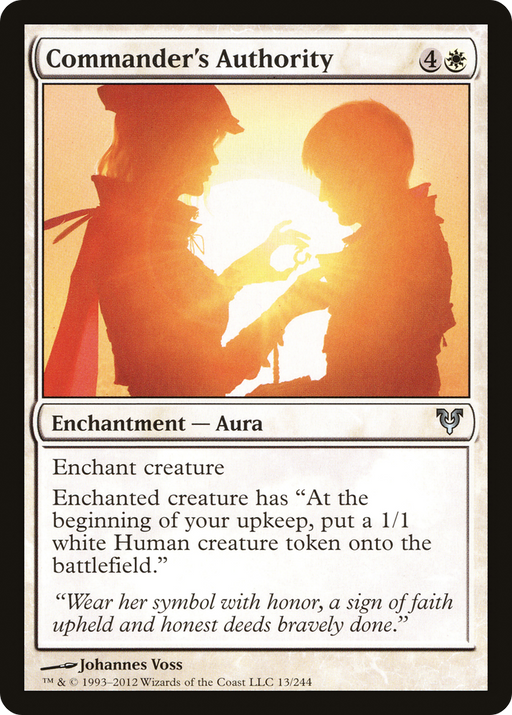 Commander's Authority (AVR-013) [Avacyn Restored] MTG Single Wizards of the Coast