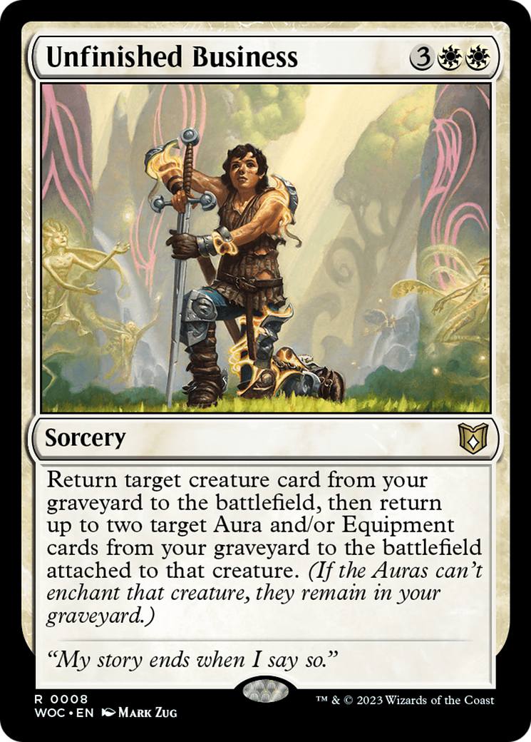 Unfinished Business (WOC-008) [Wilds of Eldraine Commander] MTG Single Wizards of the Coast