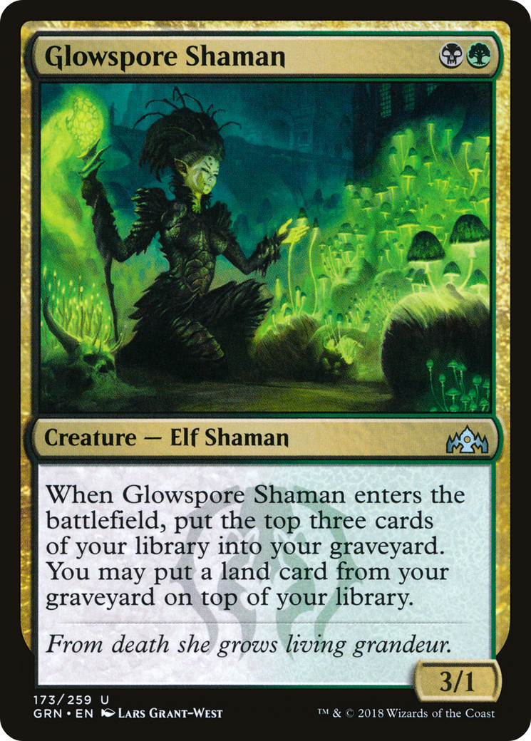 Glowspore Shaman (GRN-173) [Guilds of Ravnica] MTG Single Wizards of the Coast