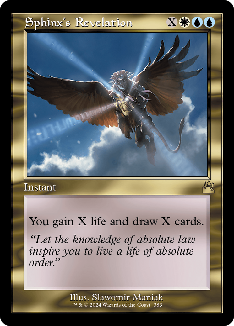 Sphinx's Revelation (RVR-383) [Ravnica Remastered] Foil MTG Single Wizards of the Coast