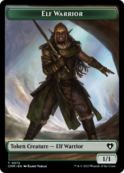Elf Warrior // Cleric Double-Sided Token [Tokens] Commander Masters Tokens MTG Single Magic: The Gathering