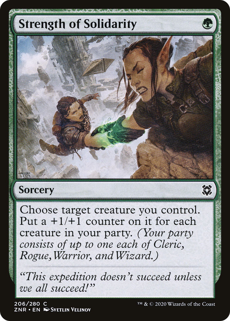 Strength of Solidarity (ZNR-206) [Zendikar Rising] Foil MTG Single Wizards of the Coast
