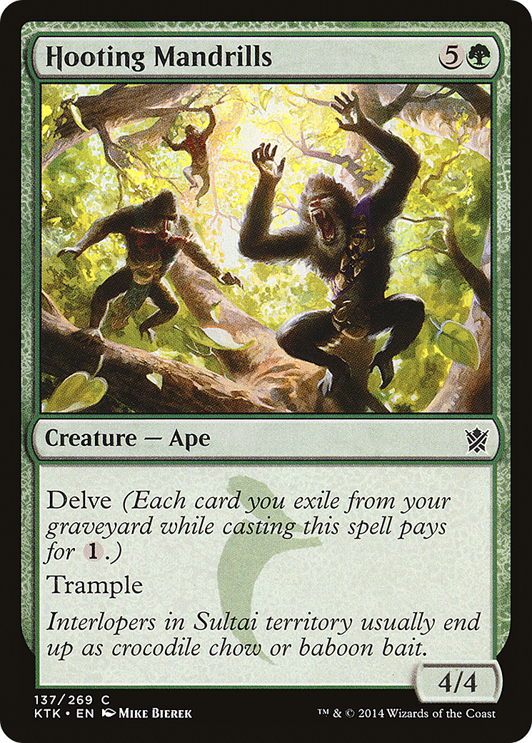 Hooting Mandrills (KTK-137) [Khans of Tarkir] Foil MTG Single Wizards of the Coast
