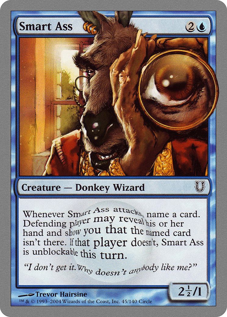 Smart Ass (UNH-045) [Unhinged] Foil MTG Single Wizards of the Coast
