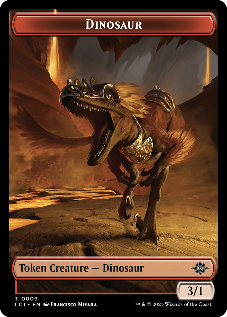 Gnome // Dinosaur (0009) Double-Sided Token [Tokens] The Lost Caverns of Ixalan Tokens MTG Single Magic: The Gathering