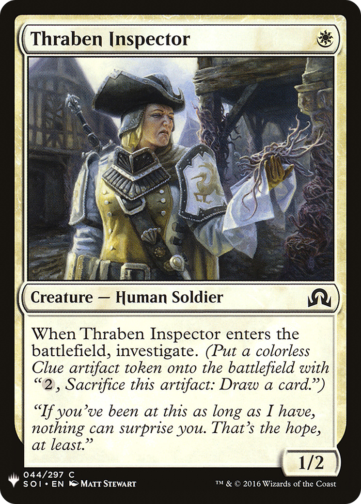 Thraben Inspector (LIST-SOI-44) [Mystery Booster] The List MTG Single Wizards of the Coast