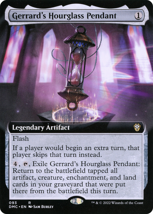 Gerrard's Hourglass Pendant (DMC-093) [Dominaria United Commander] (Extended Art) MTG Single Wizards of the Coast