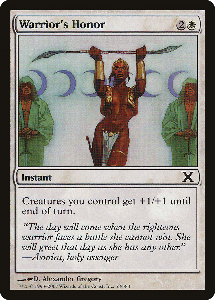 Warrior's Honor (10E-058) [Tenth Edition] Foil MTG Single Wizards of the Coast
