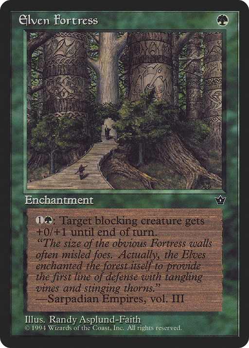 Elven Fortress (FEM-65B) [Fallen Empires] MTG Single Wizards of the Coast