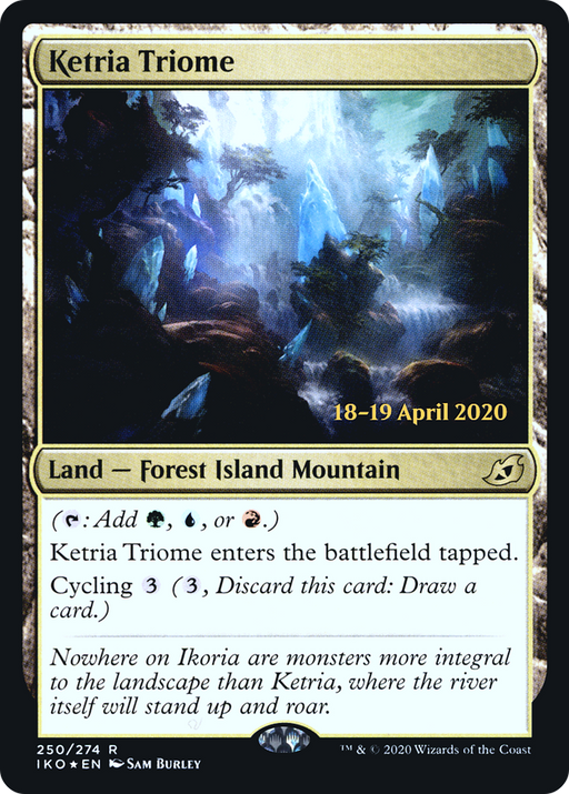 Ketria Triome (PRE-250) [Ikoria: Lair of Behemoths Promos] Foil MTG Single Wizards of the Coast