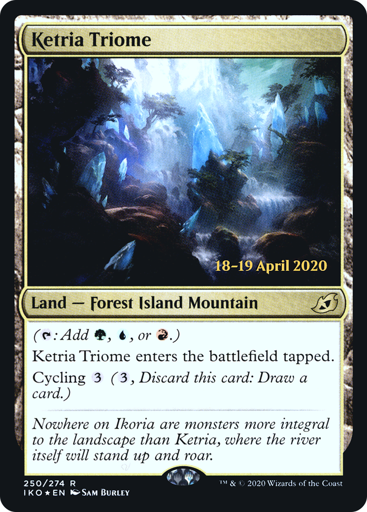 Ketria Triome (PRE-250) [Ikoria: Lair of Behemoths Promos] Foil MTG Single Wizards of the Coast