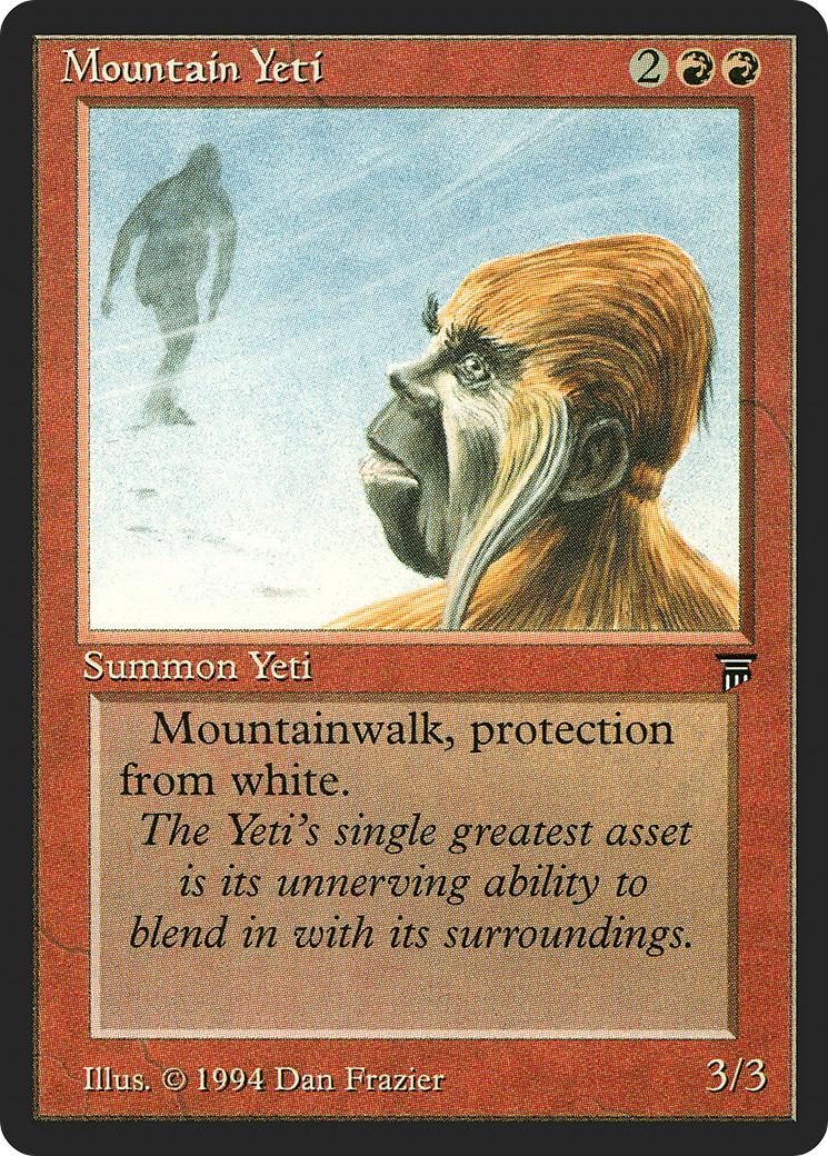 Mountain Yeti (LEG-159) [Oldschool] Legends MTG Single Wizards of the Coast