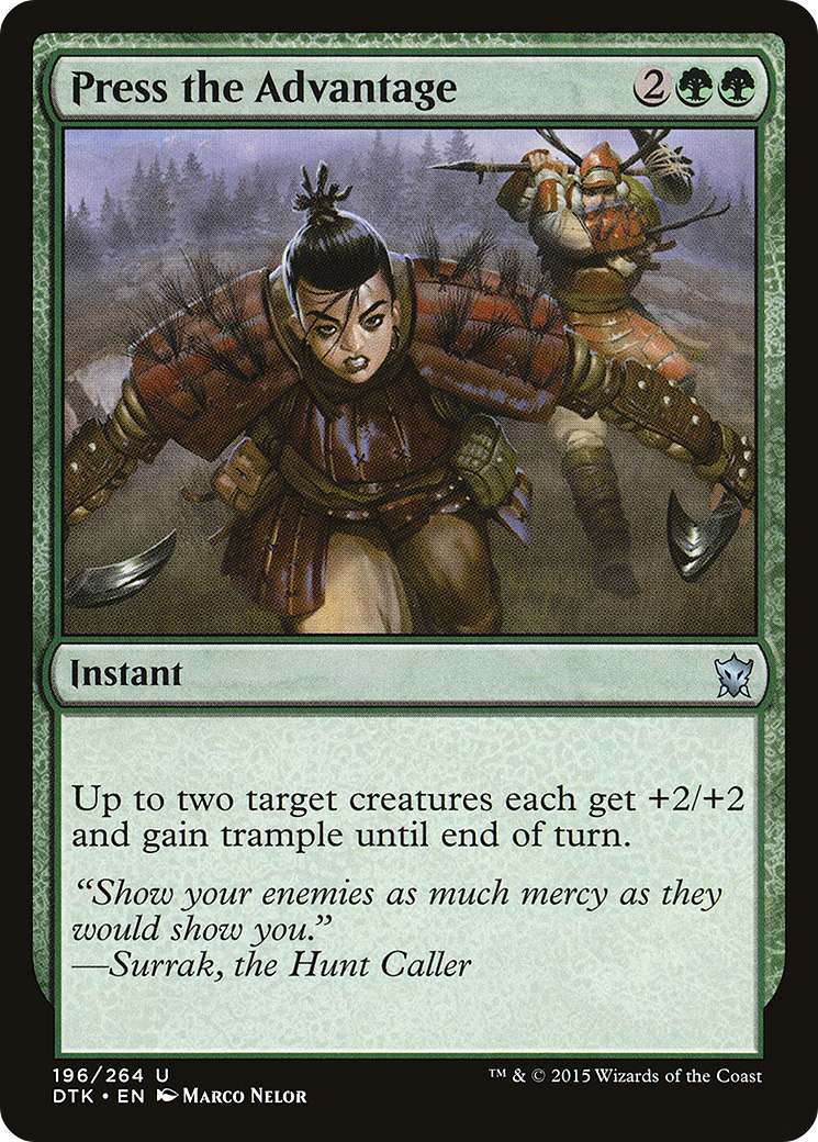 Press the Advantage (DTK-196) [Dragons of Tarkir] MTG Single Wizards of the Coast