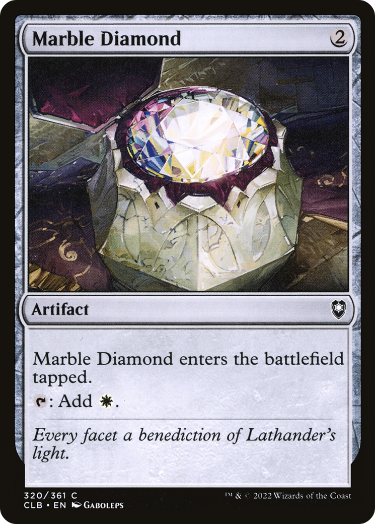 Marble Diamond (CLB-320) [Commander Legends: Battle for Baldur's Gate] Foil MTG Single Wizards of the Coast