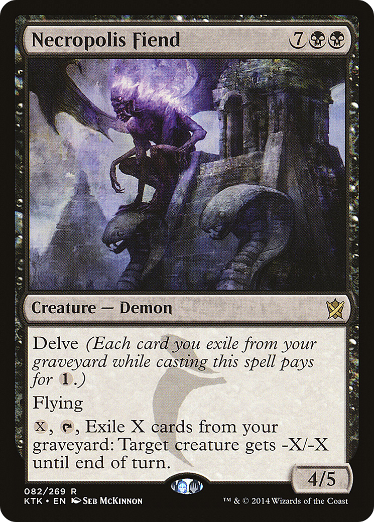 Necropolis Fiend (KTK-082) [Khans of Tarkir] Foil MTG Single Wizards of the Coast