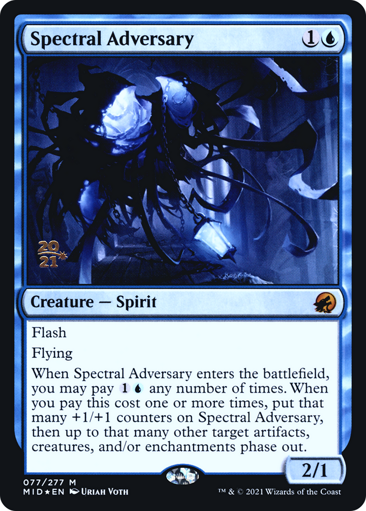 Spectral Adversary (PRE-077) [Innistrad: Midnight Hunt Promos] Foil MTG Single Wizards of the Coast