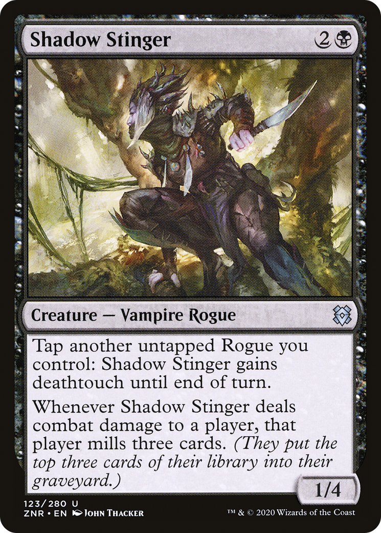 Shadow Stinger (ZNR-123) [Zendikar Rising] Foil MTG Single Wizards of the Coast