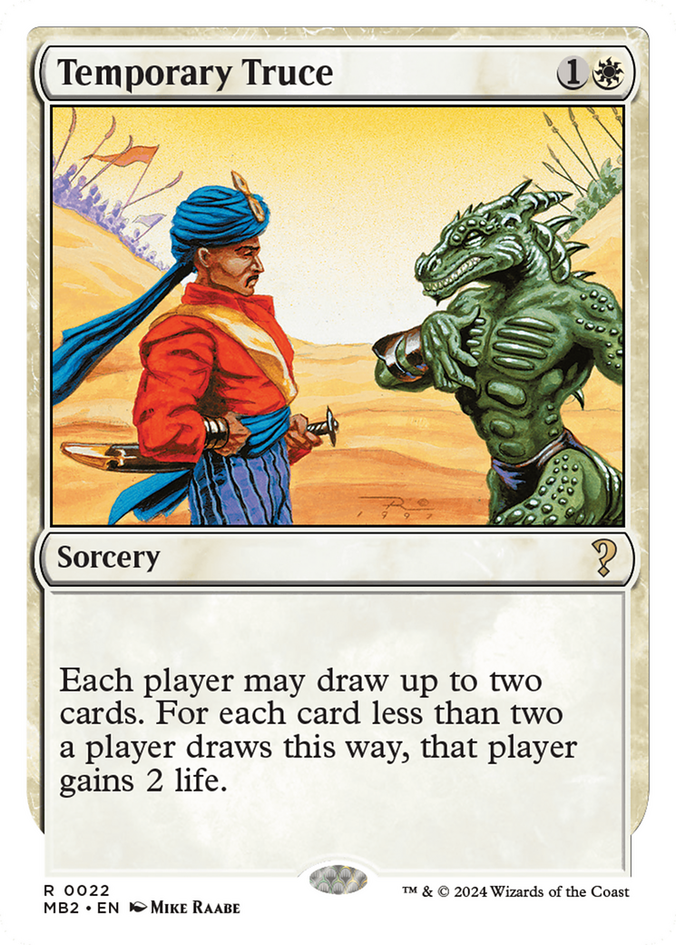 Temporary Truce (White Border) (MB2-022) [Mystery Booster] Mystery Booster 2 MTG Single Wizards of the Coast