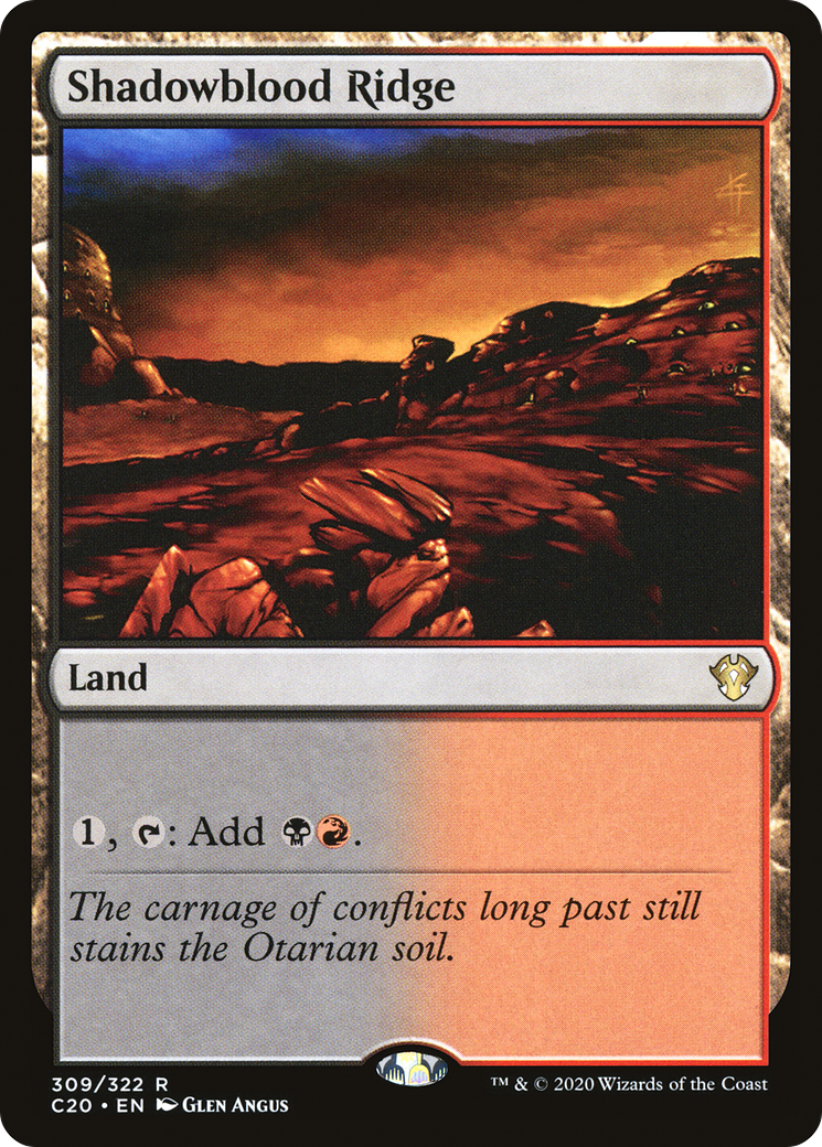 Shadowblood Ridge (C20-309) [Commander 2020] MTG Single Wizards of the Coast
