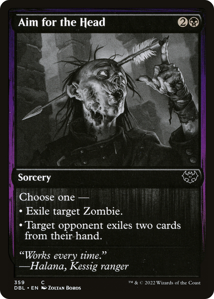 Aim for the Head (DBL-359) [Innistrad: Double Feature] Foil MTG Single Wizards of the Coast