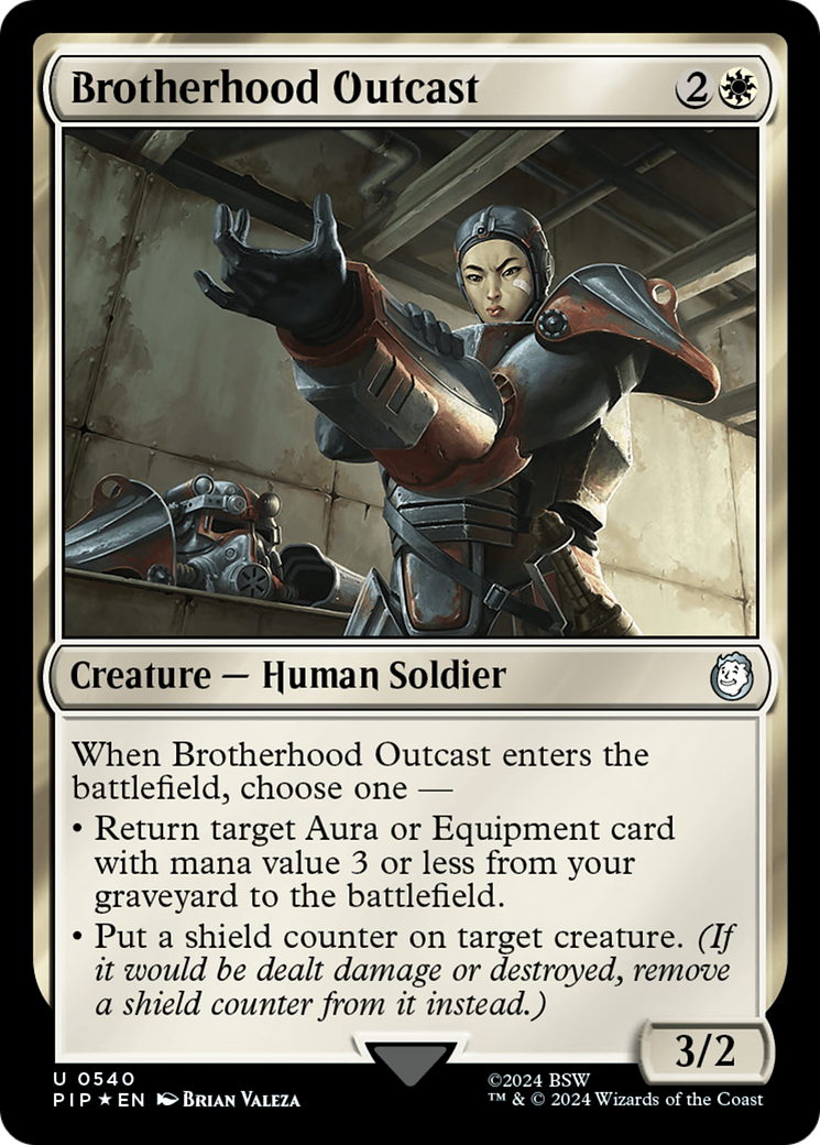 Brotherhood Outcast (Surge Foil) (PIP-540) [Fallout] Foil MTG Single Wizards of the Coast