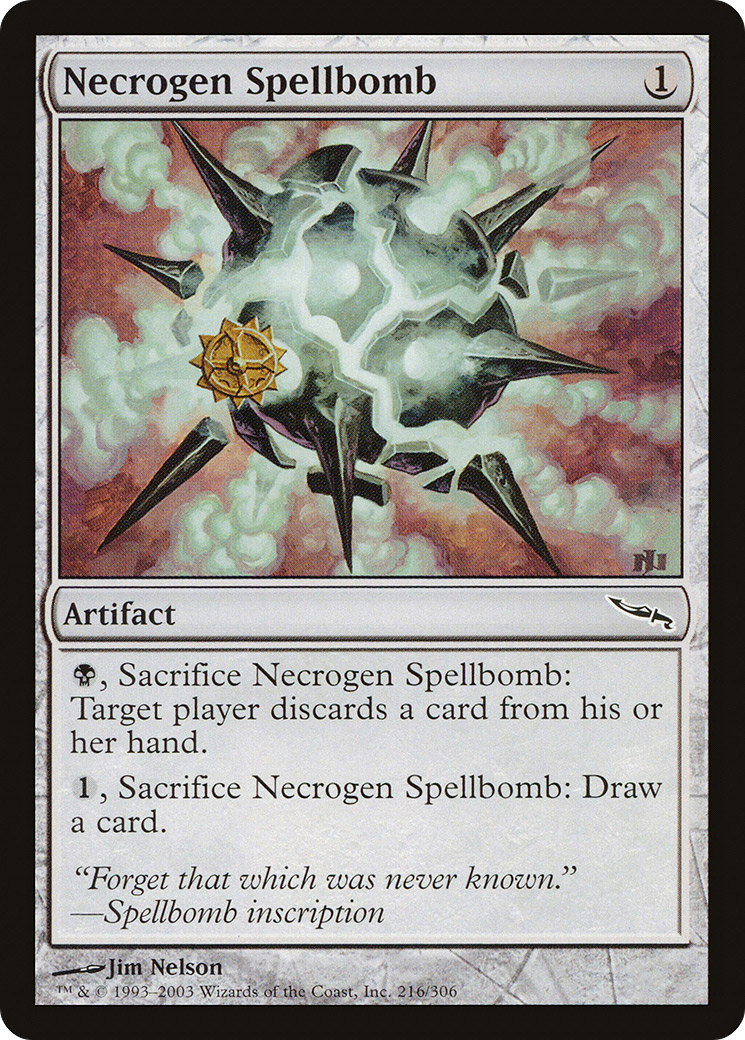 Necrogen Spellbomb (MRD-216) [Mirrodin] MTG Single Wizards of the Coast