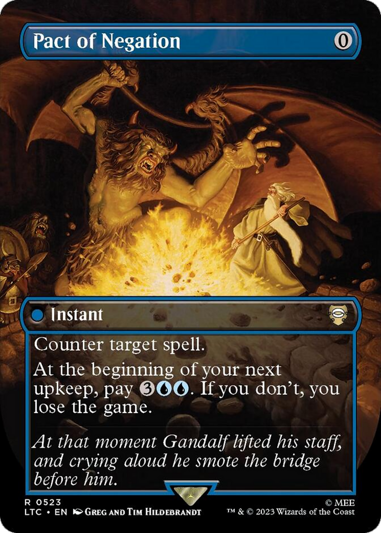 Pact of Negation (LTC-523) [Tales of Middle-earth Commander] (Borderless) Foil MTG Single Wizards of the Coast