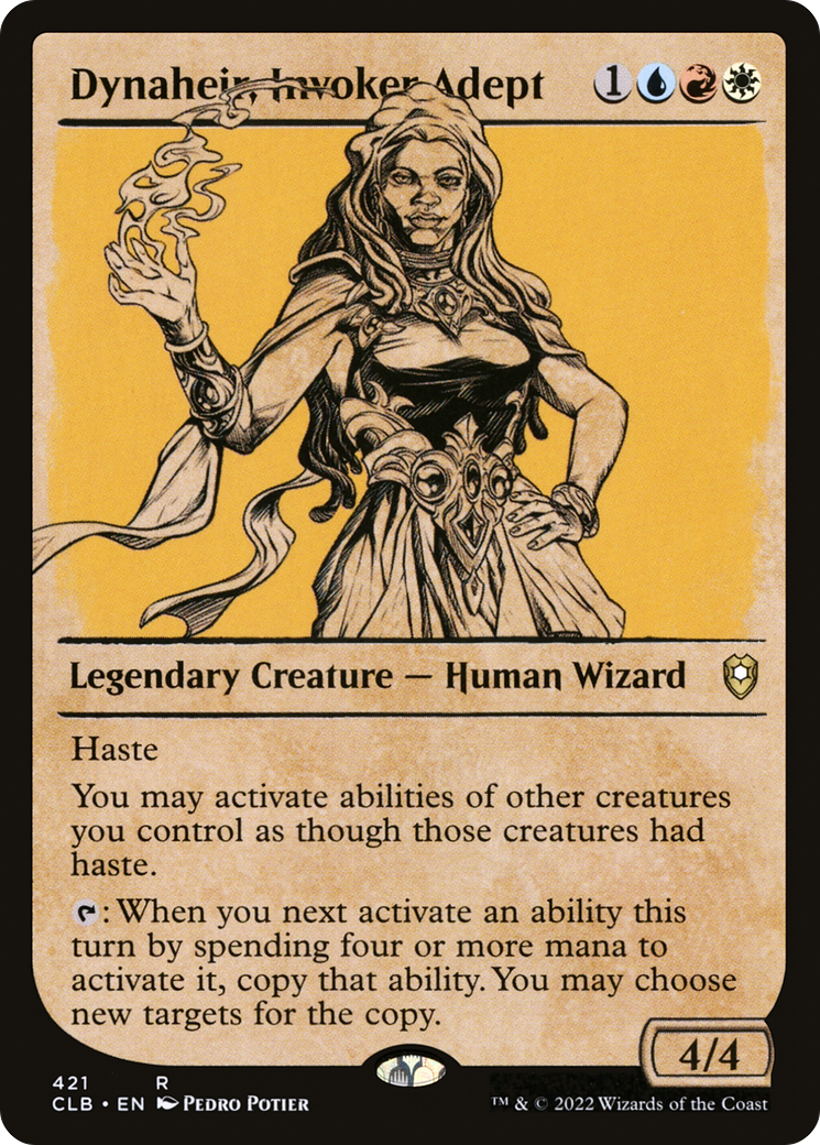 Dynaheir, Invoker Adept (CLB-421) [Commander Legends: Battle for Baldur's Gate] (Showcase) MTG Single Wizards of the Coast