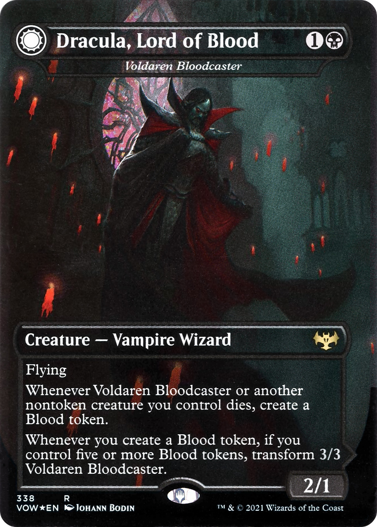 Dracula, Lord of Blood - Voldaren Bloodcaster (VOW-338) [Innistrad: Crimson Vow] (Borderless) Foil MTG Single Wizards of the Coast