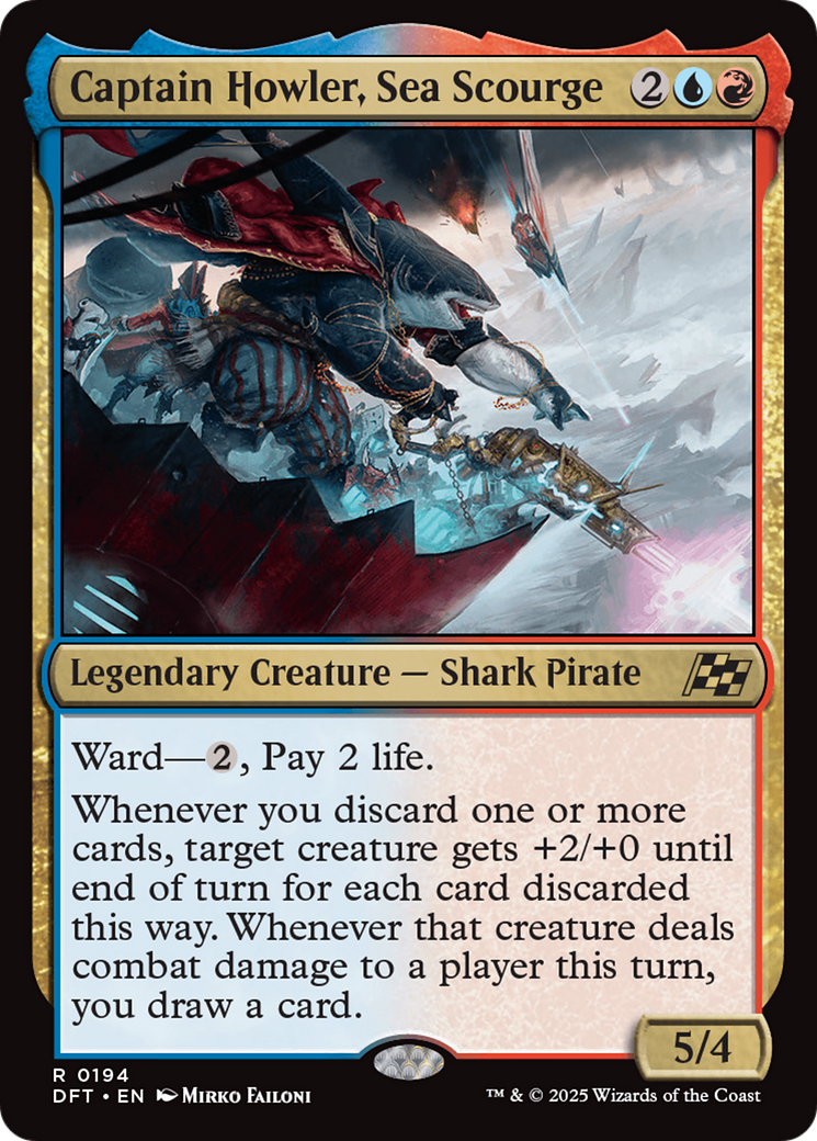 Captain Howler, Sea Scourge (DFT-194) [Aetherdrift] MTG Single Wizards of the Coast