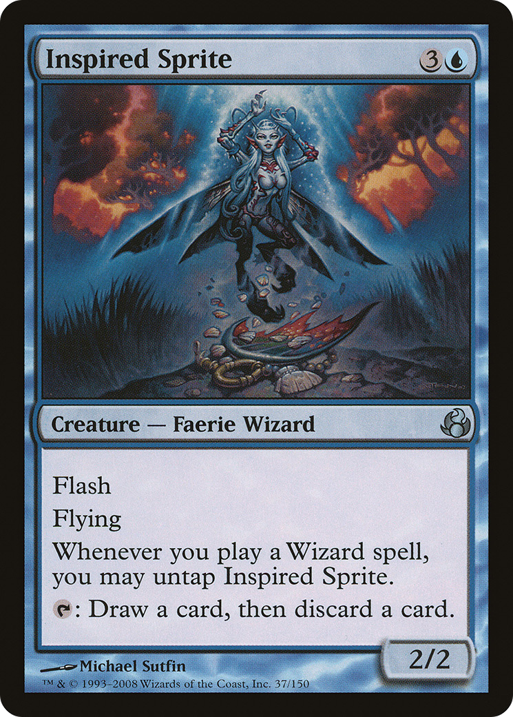 Inspired Sprite (MOR-037) [Morningtide] Foil MTG Single Wizards of the Coast