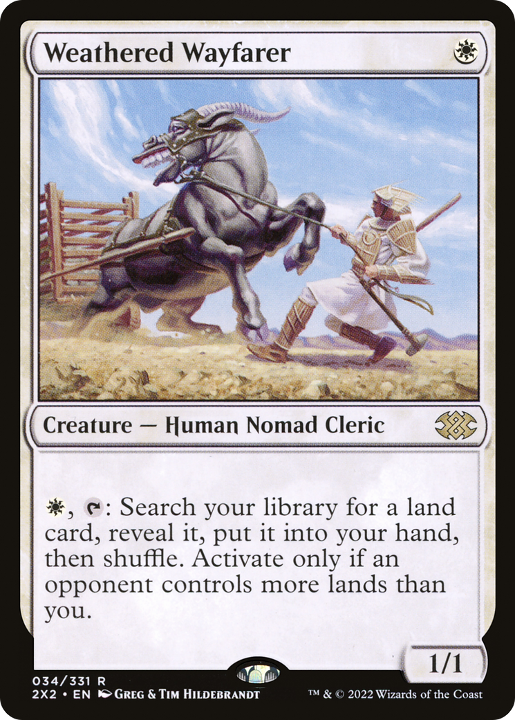 Weathered Wayfarer (2X2-034) [Double Masters 2022] Foil MTG Single Wizards of the Coast