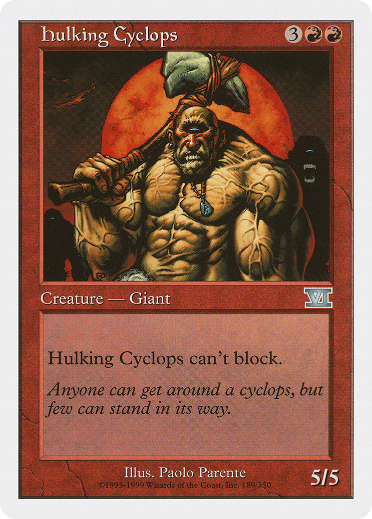 Hulking Cyclops (6ED-189) [Classic Sixth Edition] MTG Single Wizards of the Coast