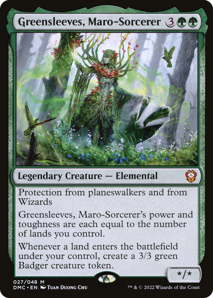 Greensleeves, Maro-Sorcerer (DMC-027) [Dominaria United Commander] Foil MTG Single Wizards of the Coast