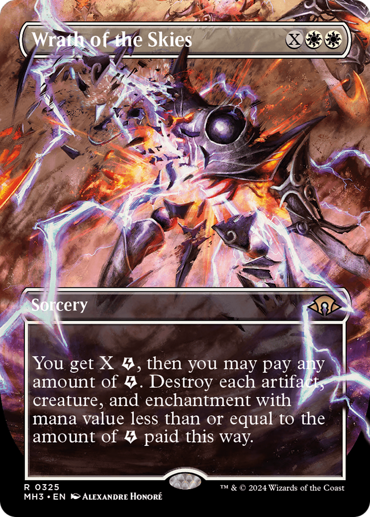 Wrath of the Skies (MH3-325) [Modern Horizons 3] (Borderless) Foil MTG Single Modern Horizons 3